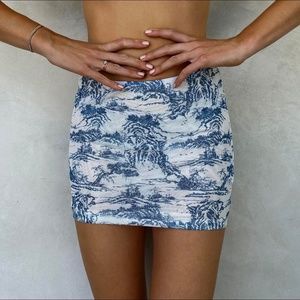 Lioness Women's Blue and White Skirt